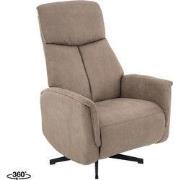 LABEL51 Relaxfauteuil Helsinkii - Taupe Micro Suede
