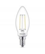 Philips - Lichtbron LED 3W Glas Kaars (300Lm) Dimbaar E14