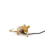 Seletti - Mouse Lamp Lop Lying Down Tafellamp Goud