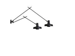 Grupa Products - Arigato Wandlamp Double Long Short Black Grupa