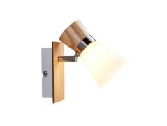 Lindby - Vivica Wandlamp White/Light Wood/Chrome