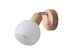 Lindby - Svenka Wandlamp White/Light Wood/Satin Nickel