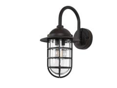 Lindby - Naila Buiten Wandlamp Clear/Dark Grey