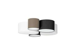 Lindby - Lettie 5 Plafondlamp Grey/Black/White