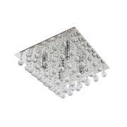 Lindby - Annica Square Plafondlamp Chrome/Clear