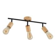 Lindby - Magniva 3 Plafondlamp Wood/Black