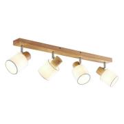 Lindby - Wanessa 4 Plafondlamp Wood/White