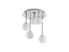 Lindby - Chrissy 5 Plafondlamp Ø25 Opal/Chrome