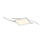 Lucande - Tiaro LED Square Plafondlamp 56,6 CCT Silver