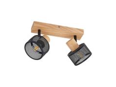 Lindby - Evinora 2 Plafondlamp Black/Wood