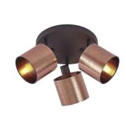 Lindby - Joudy 3 Round Plafondlamp Bronze/Black