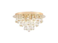 Lindby - Gillion 4 Plafondlamp Crystal/Gold