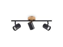 Lindby - Xiomara 3 Plafondlamp Black/Light Wood