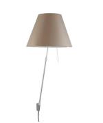 Luceplan - Costanza Wandlamp met Dimmer Alu/Shaded Stone