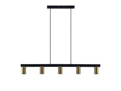 Lindby - Baliko 5 Hanglamp Black/Brass