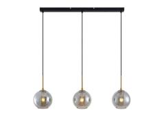 Lindby - Hiwana 3 Hanglamp Smoke/Brass