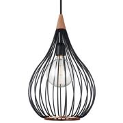 Halo Design - Drops Hanglamp Ø30 Black/Dark Wood