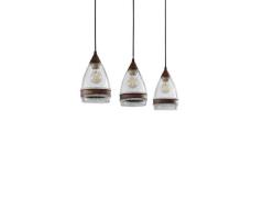 Lindby - Millina 3 Hanglamp Rust/Clear