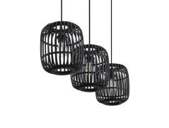 Lindby - Canyana 3 Hanglamp Black