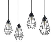 Lindby - Remus 4 Hanglamp Black