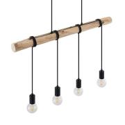 Lindby - Ferris 4 Hanglamp Wood/Black