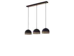 Lindby - Lonnaris 3 Hanglamp Black/Nature