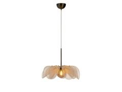 Markslöjd - Styrka Hanglamp Ø63 Beige/ Antique Brass/Amber