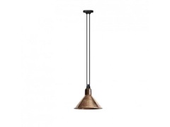 Lampe Gras - 322 XL Hanglamp Conical Raw Copper/White