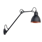 Lampe Gras - 122 Wandlamp Zwart/Zwart/Koper