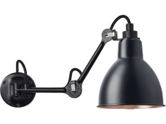 Lampe Gras - 204 Wandlamp Zwart/Zwart/Koper