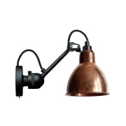 Lampe Gras - 304Sw Wandlamp Zwart/Raw Koper