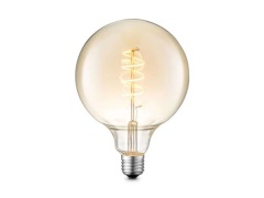 Lucande - Lichtbron LED 4W Amber G125 Dimbaar E27