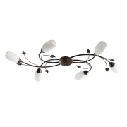 Lindby - Stefania 6 Plafondlamp White/Black-Gold
