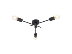Lindby - Cerros 3 Plafondlamp Black