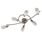 Lindby - Arda Plafondlamp Whie/Nickel