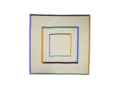 Hübsch - Twist Sprei Square 260x260 Zand/Multi-Colour