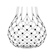 Luceplan - Mesh Hanglamp Ø100xH90 2m w/Wireless Kit Black
