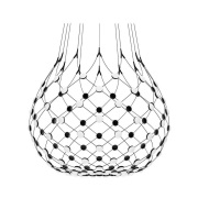 Luceplan - Mesh Hanglamp Ø100xH90 Phase 1m Black