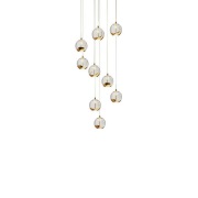 Lucande - Hayley 9 Hanglamp Clear/Gold