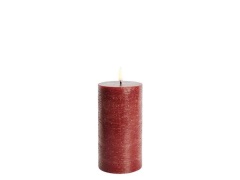 Uyuni - Cilinderkaars LED 7,8 x 15,2 cm Rustic Carmine Red  Lighting
