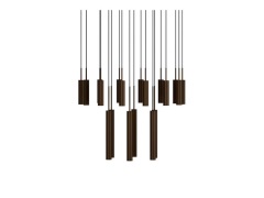 Audo Copenhagen - Tubulaire kroonluchter, 20 lampen, aluminium/brons A...