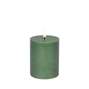 Uyuni - Pilaar Kaars LED 7,8x10,1 cm Olive Groen/Rustic  Lighting