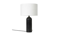 GUBI - Gravity Tafellamp Small Zwart Marmer/Wit