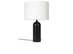 GUBI - Gravity Tafellamp Large Zwart Marmer/Wit