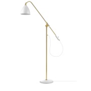 GUBI - Bestlite Bl4 VloerLamp Ø21 Geelkoper/Matte Wit