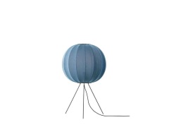 Made By Hand - Knit-Wit 60 ronde vloerlamp, blauw, 100 cm