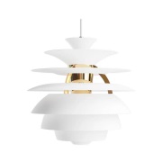 Louis Poulsen - PH Snowball hanglamp, wit/brons, Ø 40 cm