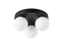 Paulmann - Gove 3 Plafondlamp IP44 Dim. Matt Zwart/Satin