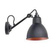 Lampe Gras - 104 Wandlamp Zwart/Zwart/Koper