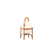 Santa & Cole - Cestita Batería Portable Taffellamp Wood/White Opaal Gl...